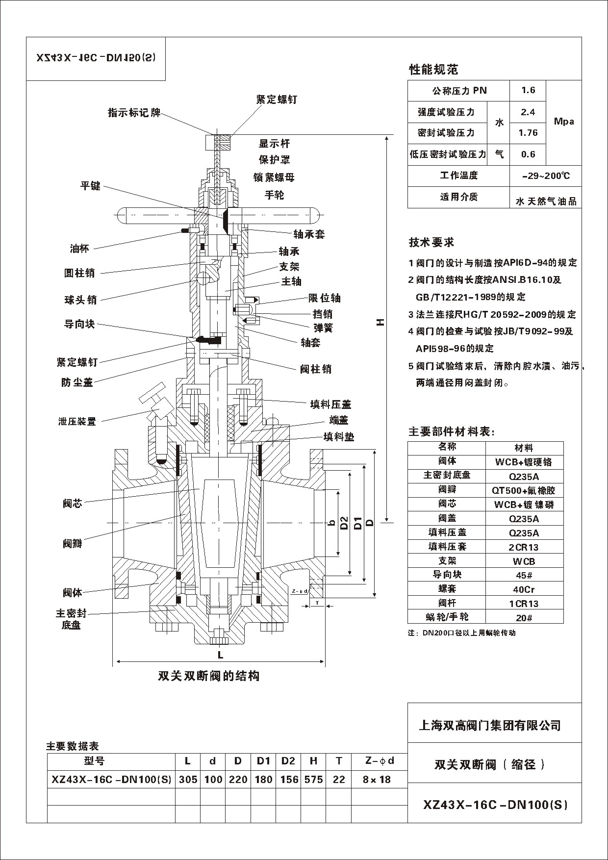 双关双断阀