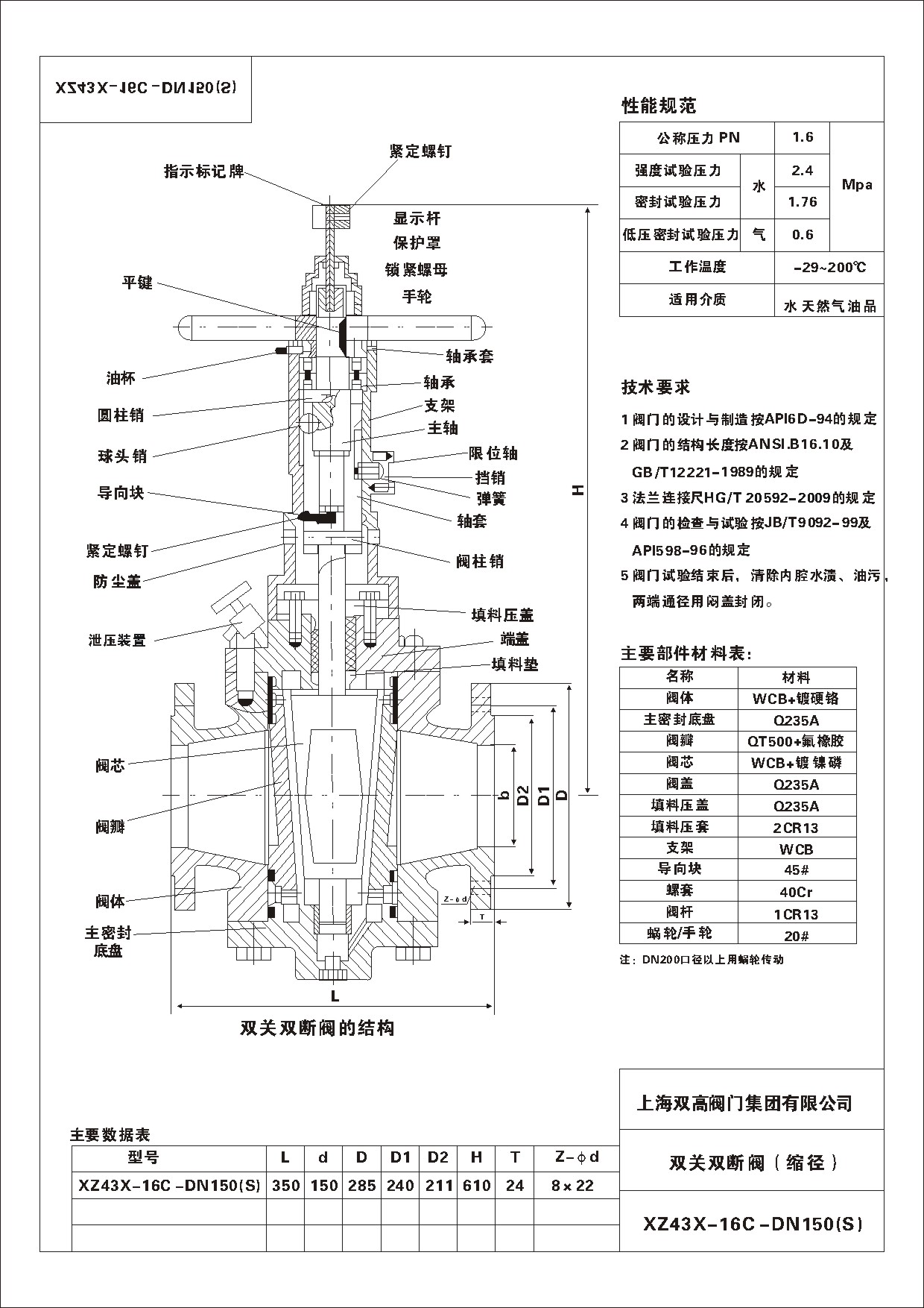 双关双断阀